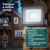 Прожектор светодиодный уличный ЭРА LPR-023-0-65K-010 10Вт 6500K 800Лм IP65'