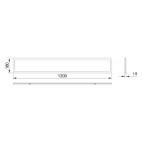 Светильник светодиодный ЭРА SPO-7-72-4K-P  72Вт 4000К 5000Лм IP40 1200x180x19 призма с проводом'