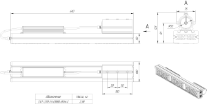 LED светильник SVT-STR-M-CRI80-81W-157x90-C'