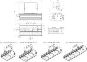 LED светильник SVT-STR-VAR-COB-60W-90'