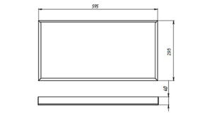 LED светильник SVT-ARM-U-595x295x40-18W-PR'